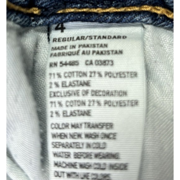 American Eagle Jeans Women's 4 Regular Jegging Stretch Denim Blue Distressed - Picture 8 of 15